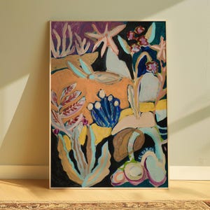 Matisse Style Cactus Print: Abstract Southwestern Botanical Wall Art