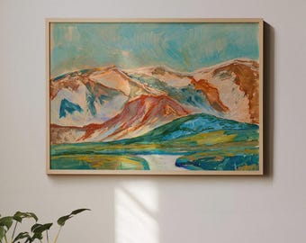 Colorado Mountain Lake Print: Vintage Southwestern Travel Poster