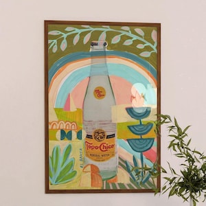 Topo Chico Art Print: Austin Texas, Mid-Century Modern Decor