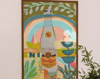 Topo Chico Art Print: Austin Texas, Mid-Century Modern Decor