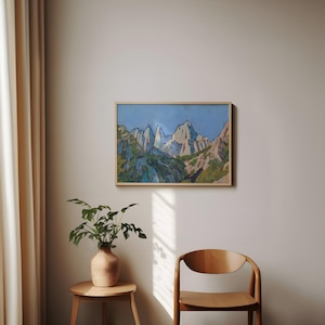 Mt. Whitney California Print: Vintage Mid-Century Modern Landscape