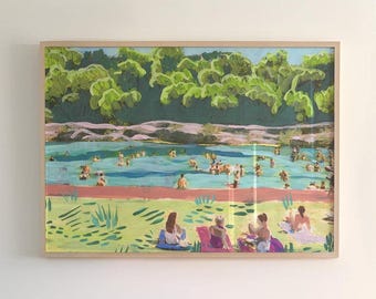 Barton Springs Art Print: Austin Texas Swimming Pool Poster