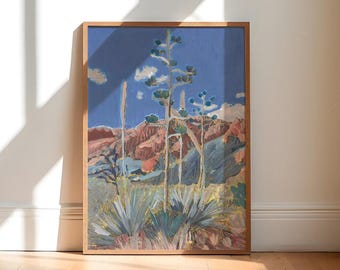 Yucca Art Print: Big Bend National Park, Texas Desert Landscape