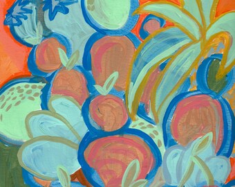 Abstract Fruit Wall Art | Impressionist Fruit Print | Still Life Fruit Wall Decor | Matisse Kitchen Decor | Bohemian Kitchen Painting