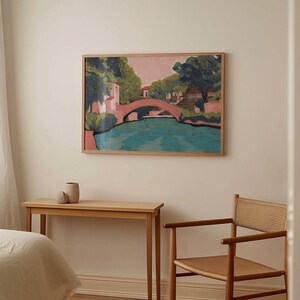 San Antonio Riverwalk Print: Abstract Texas Landscape Art