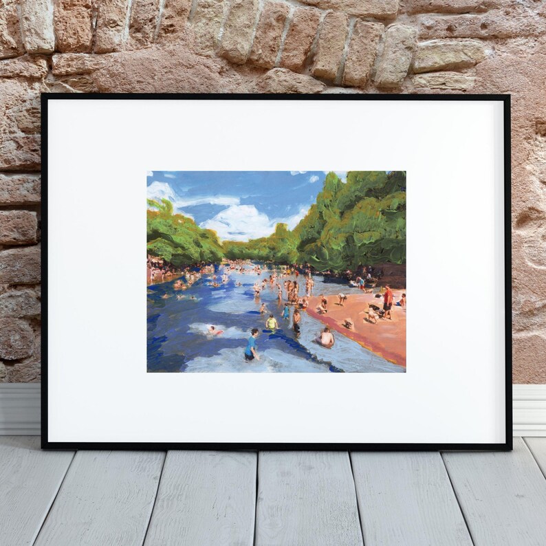 Barton Springs Print Austin Wall Art Austin Texas Decor Etsy