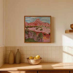 Palo Duro Schlucht Texas State Park Druck | Berglandschaft Reise Poster | Südwestlichen Wüstenkaktusdekor | Vintage Natur