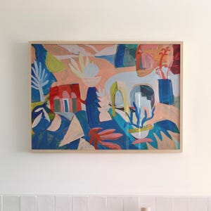 Colorful Abstract Print: Tropical Matisse Style Wall Art