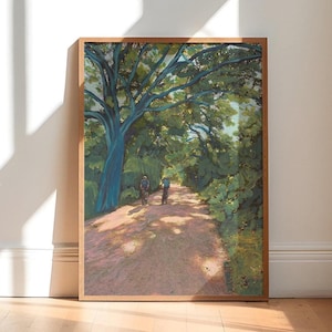 Lady Bird Lake Kunstdruck: Vintage Austin Texas Landschaft Bild 1