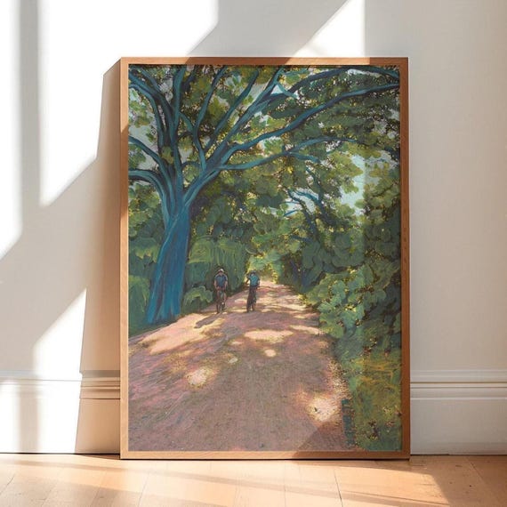 Lady Bird Lake Print: Vintage Austin Texas Landscape