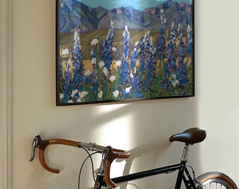 Bluebonnet Print: Big Bend National Park, Texas Desert Art