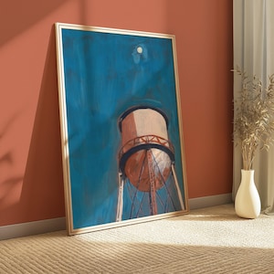 Marfa Druck | Marfa Wandkunst | Poster | West Texas Gemälde | Wasserturm Dekor | Texas Geschenk | Rustikale Kunst | Texas Druck