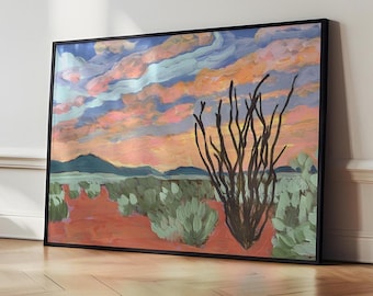 Big Bend National Park Print: Texas Desert Sunset Landscape