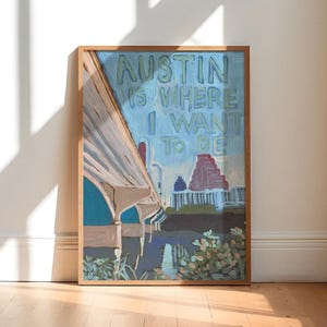 Austin Lady Bird Lake Art Print: Texas Travel Poster