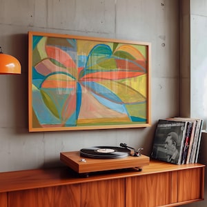 Botanical Leaf Giclee Print: Mid-Century Modern Boho Wall Art