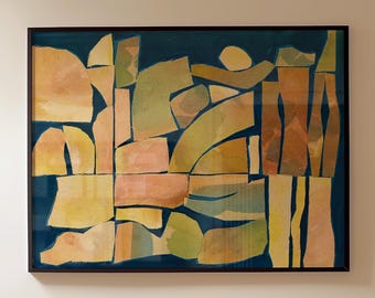 Abstract Desert Art Print: Mid-Century Modern Southwest Landscape