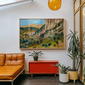 Bunte Natur Art Print | West Texas Reise-Plakat | Big Bend Nationalpark Landschaft Dekor | Midcentury Marfa Wüstenhaus