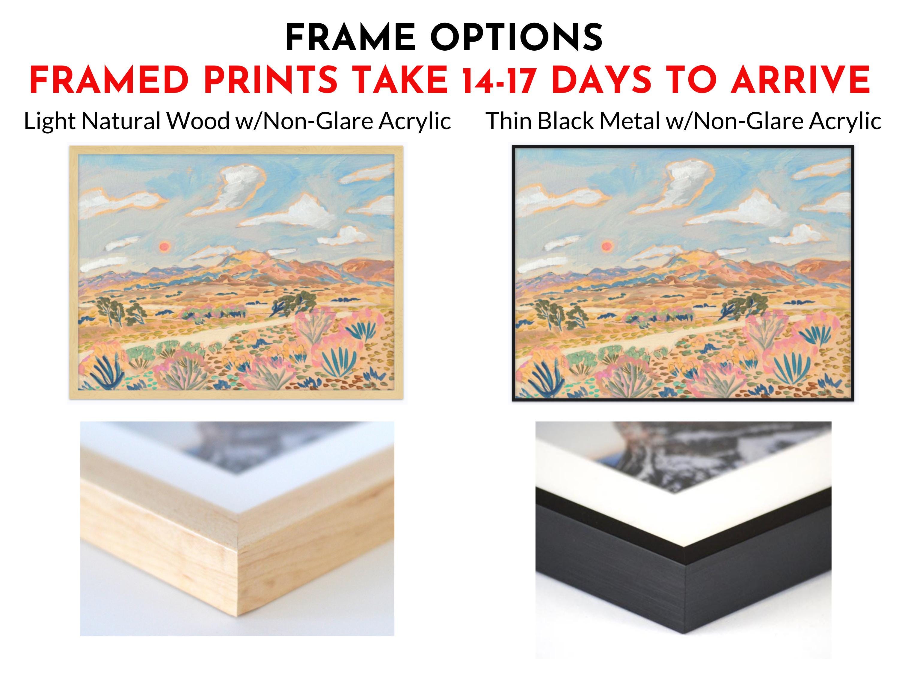 アンティーク　絵画　自然　山　木 Retro Nature Abstract Figure Art Print, Forest Landscape