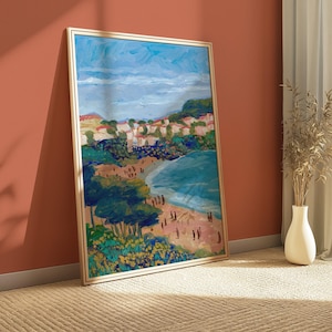 Baker Beach San Francisco Druck | Reise Kalifornien Poster | Golden Gate Wandkunst | Küstenlandschaft | Vintage Retro Stadt Natur Wald