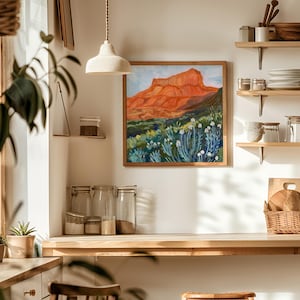 Big Bend Sunset Print: Texas Mountain Landscape, Southwestern Decor