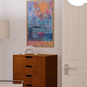 California Lifeguard Collage Print: Retro Beach Decor image 4