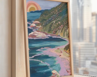 Big Sur California Print: Coastal Highway Landscape Art