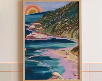Big Sur California Print: Coastal Highway Landscape Art