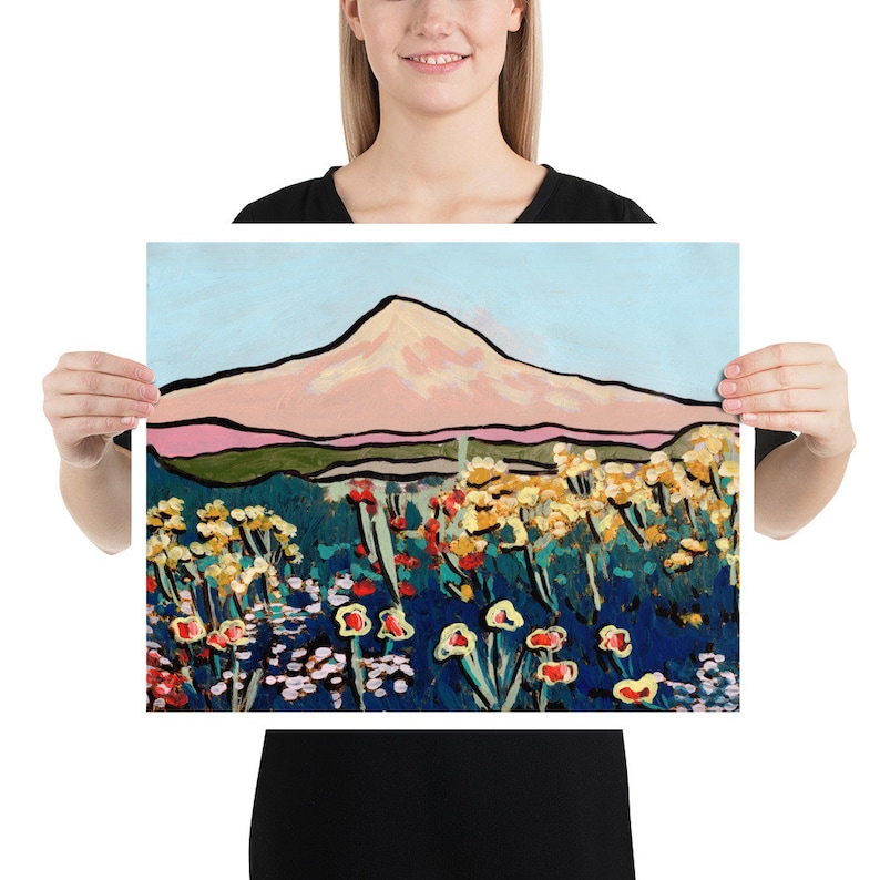 Colorado Wildflower Art Print Landscape Wall Art Etsy