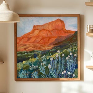 Big Bend Sunset Print: Texas Mountain Landscape, Southwestern Decor