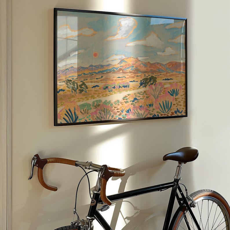 Pastel Desert Landscape Print: Mid-Century Modern Western Art image 6