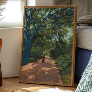 Lady Bird Lake Kunstdruck: Vintage Austin Texas Landschaft Bild 2