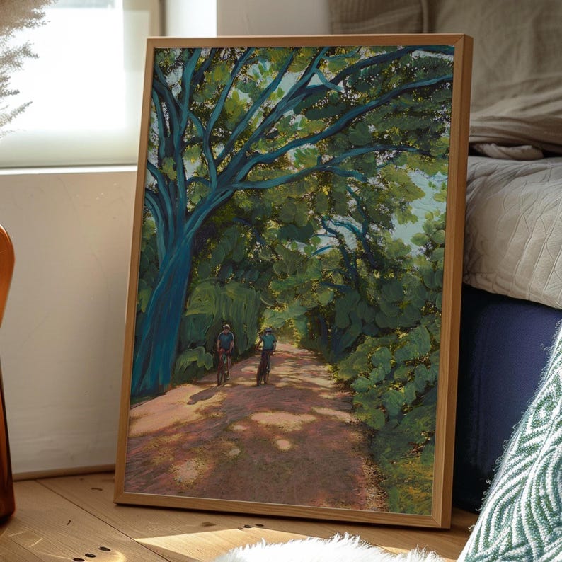 Lady Bird Lake Kunstdruck: Vintage Austin Texas Landschaft Bild 2