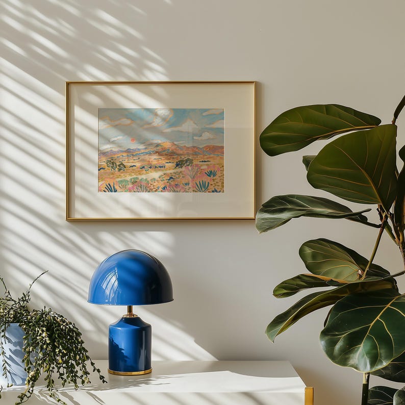 Pastel Desert Landscape Print: Mid-Century Modern Western Art image 4