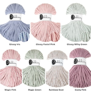 3mm geflochtene Makramee Schnur / 100 Meter / mehrere Farben / Premium Baumwolle / 100% recycelte Baumwolle / Fiber Art / DIY / Umweltfreundlich / Bobbiny
