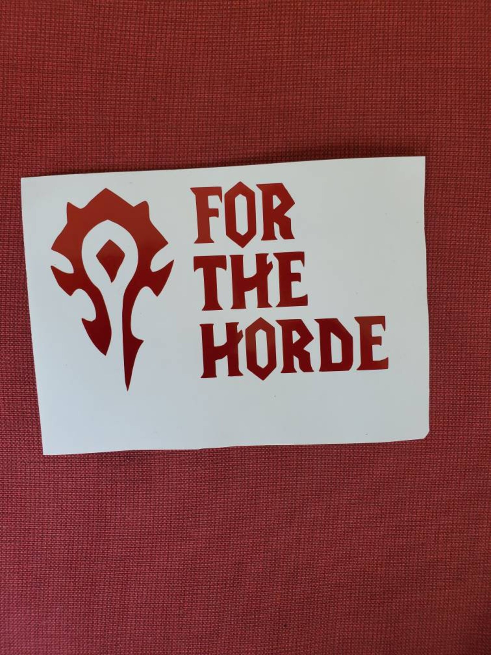 For The Horde World of Warcraft Vinyl Decal Sticker Etsy