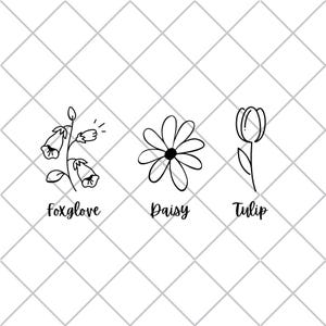 Fingerhut Daisy Tulip Digitale Dateien SVG PNG JPG