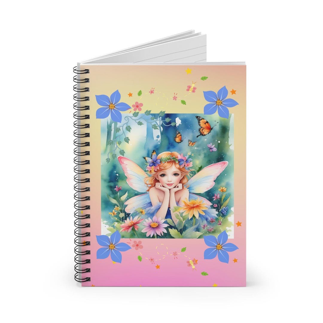 Whimsical Flower Fairy Spiral Notebook | Ruled Journal - Etsy