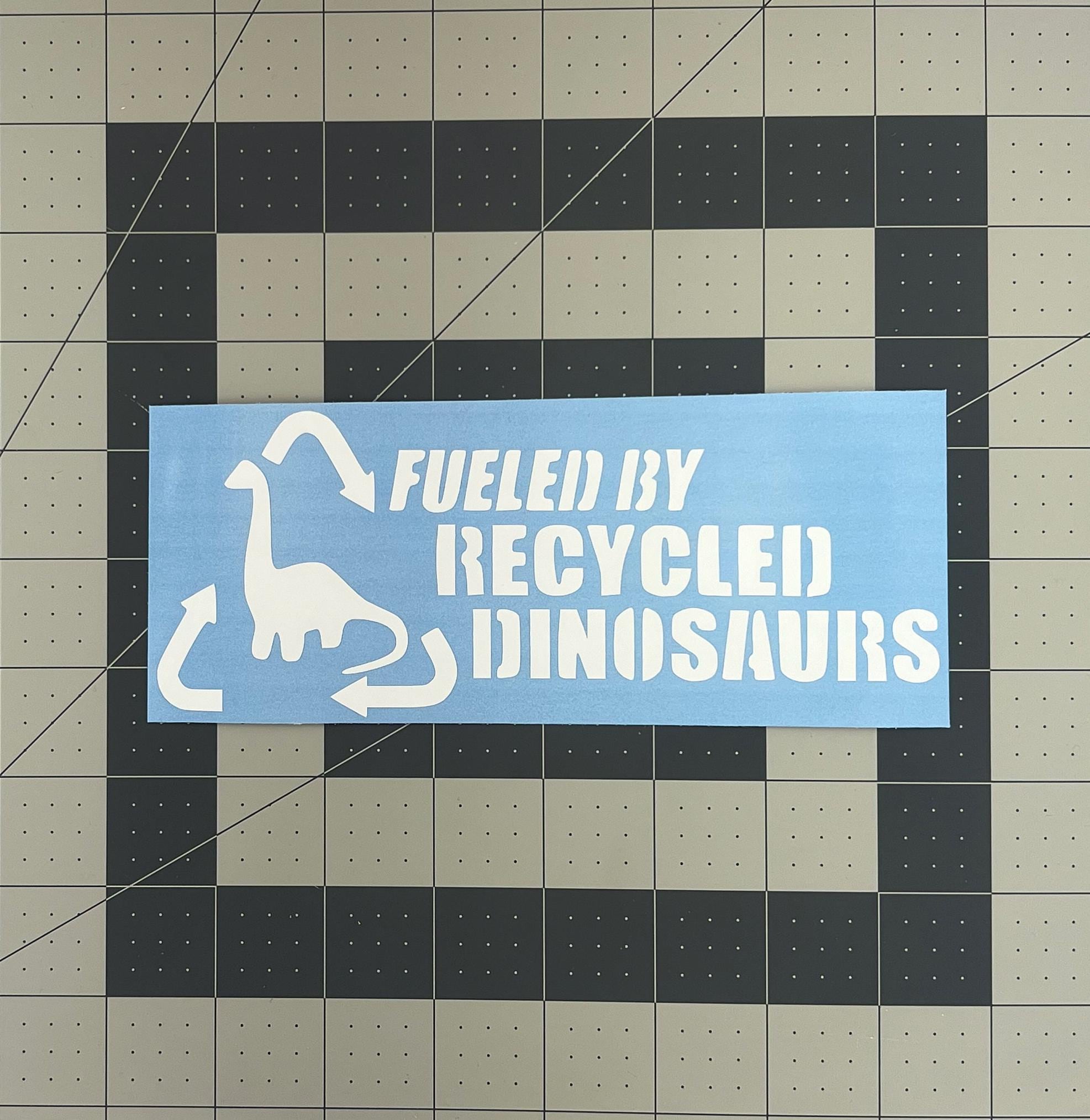 Fueled By Recycled Dinosaurs Vinyl Decal, Recycle Dino Fuel Decal, Di - Foto 9