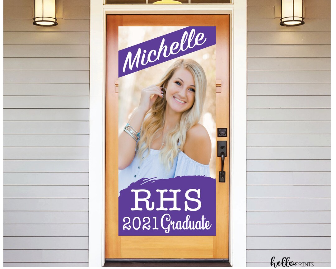 Graduation Decor Senior Banner Class of 2025 Photo Door Sign High ...