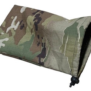 Ski, Snowboard, Dirt Bike Goggle Pouch, Case, Bag. Ripstop Outer and Soft Lined Fabric Inner. Draw Cord. Camouflage, blue, orange, green OCP Multicam