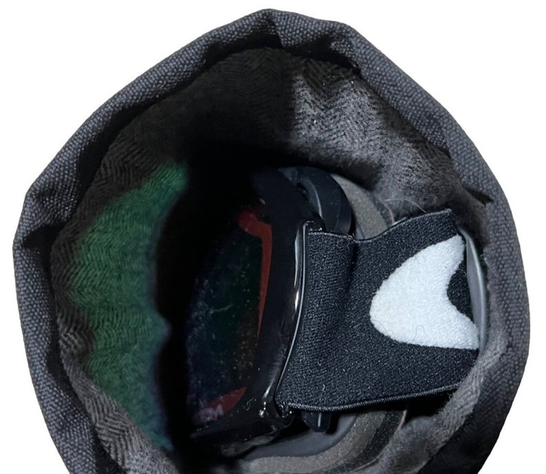Ski, Snowboard, Dirt Bike Goggle Pouch, Case, Bag. Ripstop Outer and Soft Lined Fabric Inner. Draw Cord. Camouflage, blue, orange, green image 4