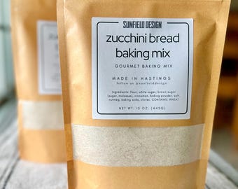 Handcrafted Zucchini Bread Mix: Easy Homemade Baking Gift