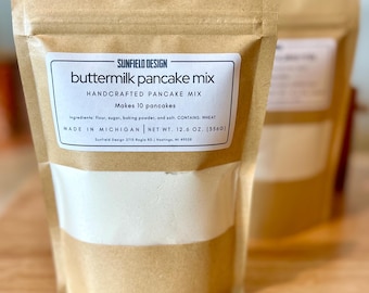 Handgefertigte Buttermilch Pfannkuchen Backmischung: Ergibt 10 Pfannkuchen