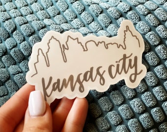 Kansas City Sticker, KC skyline, Kansas City Skyline Sticker, KC, Kansas City Logo, State Stickers, Custom Stickers