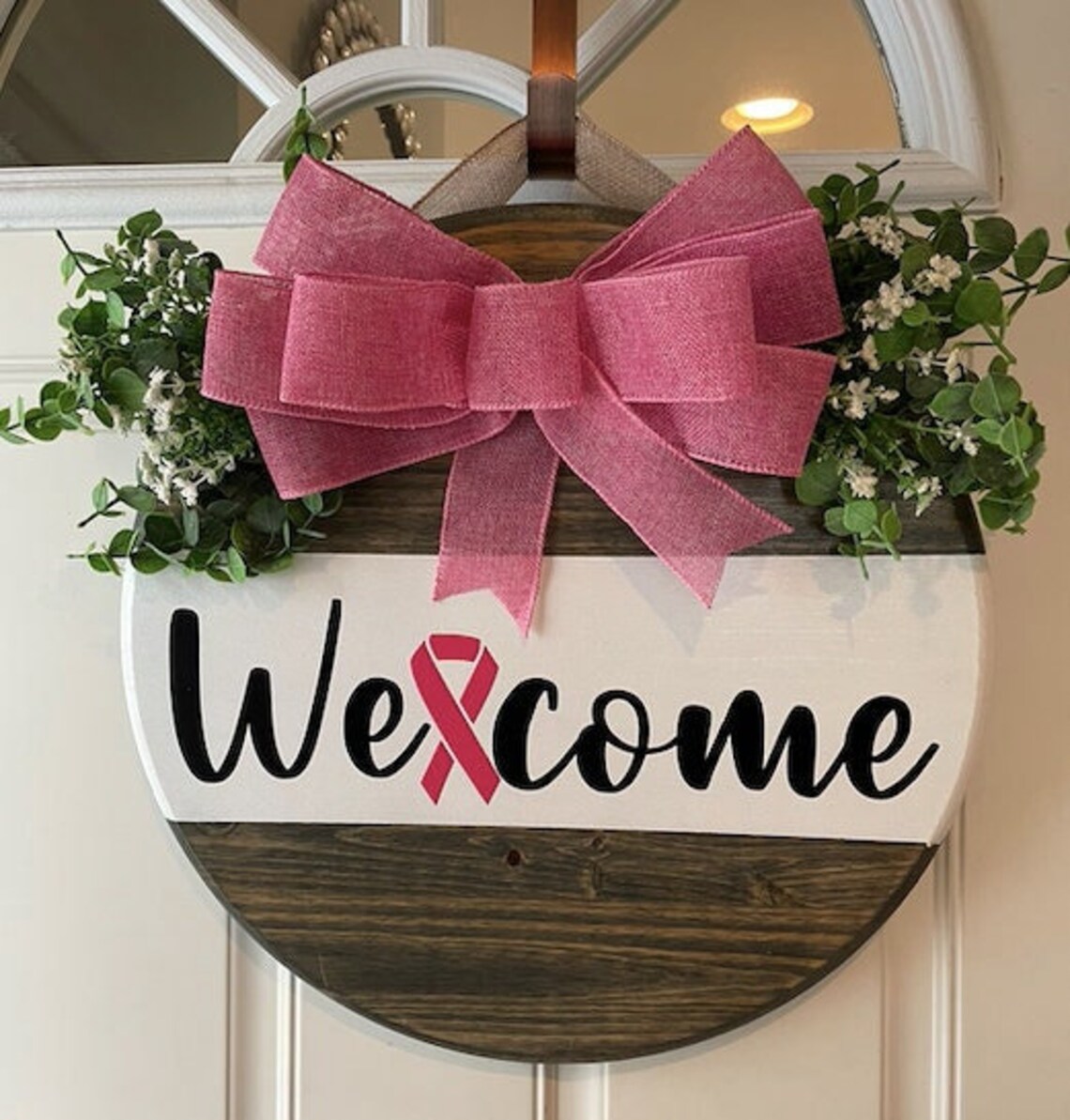 Front Door Decor Breast Cancer Awareness to Our Etsy