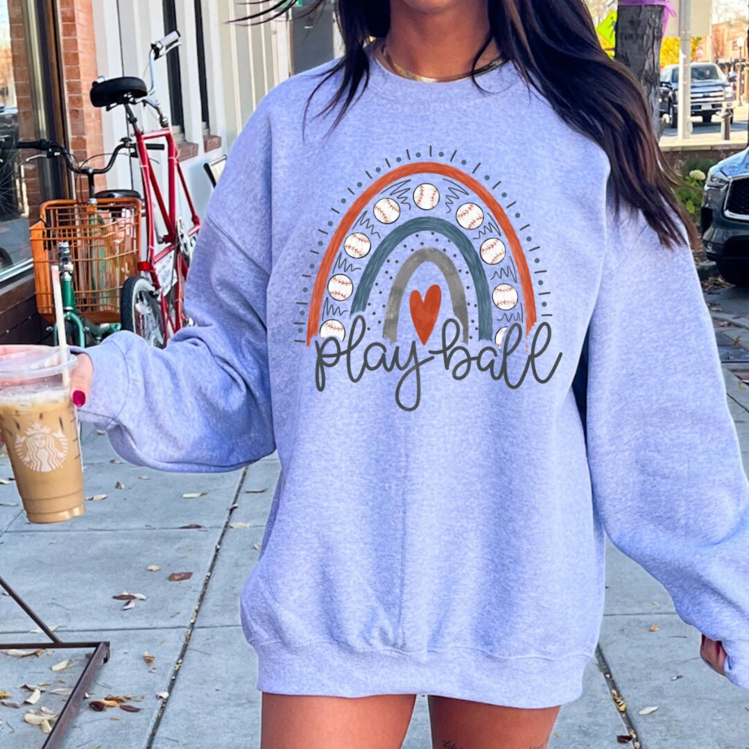 Playball Rainbow Shirt, Baseball Mom Shirt, Baseball Mom Gift, Baseball