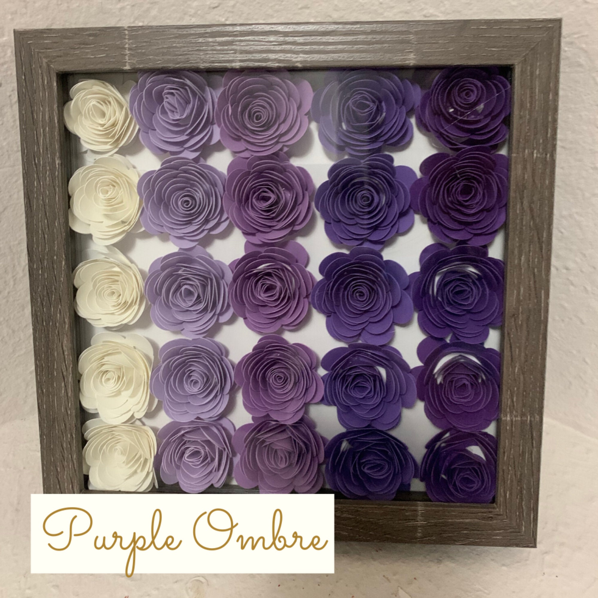 Personalized 8X10 Flower Shadow Boxes Shadow Box Custom Etsy