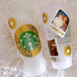 My sunshine Cup | Daisys Cup | Custom Cold Cup | Starbucks Cold Cup | Gift for her | Starbucks Tumbler | Cold cup gift idea | Daisys tumbler