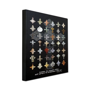 Canvas Gallery Wrap Art-Ethiopian Multi Crosses Home Decor