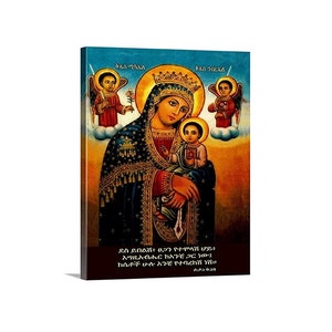 Canvas Gallery Wrap Sint-Maria op gespannen canvas muurkunst